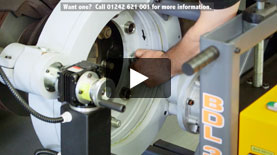 CV3000 on-truck brake lathe demonstration